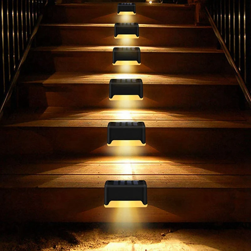 16Pcs LED אור שמש חיצוני עמיד למים קיר אור גן נוף צעד במדרגות הסיפון אור מרפסת הגדר אור השמש