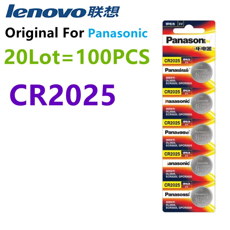 100pcs על Panasonic CR2032 CR2025 CR2016 סוללה BR2025 KCR2025 מכונית שלט רחוק השעון לוח האם מידה כפתור מטבע תאים