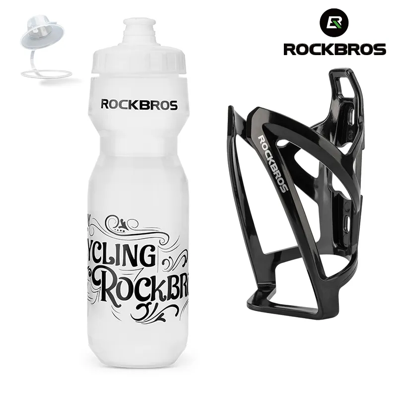 ROCKBROS אופניים, בקבוק מים 750ml אופניים בקבוק עם בעל כלוב חיצוני ספורט נייד רכיבה על אופניים קומקום, בקבוק מים Drinkware