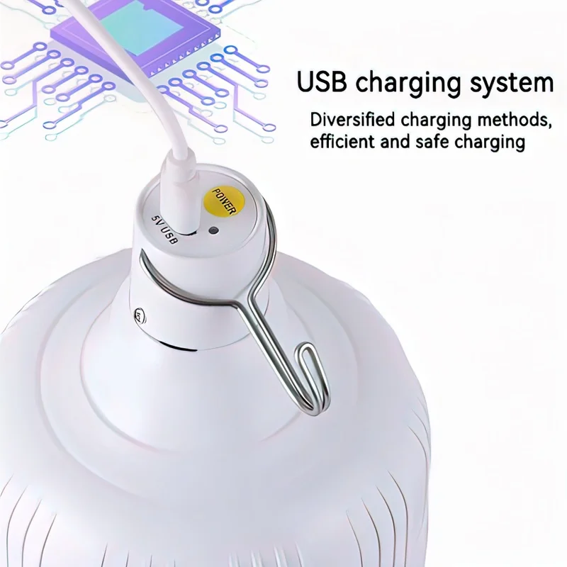 נייד תאורת חירום עם וו מנורת LED נורות חיצוני קמפינג נטענת USB אור פנס פטיו-מרפסת תאורת גן
