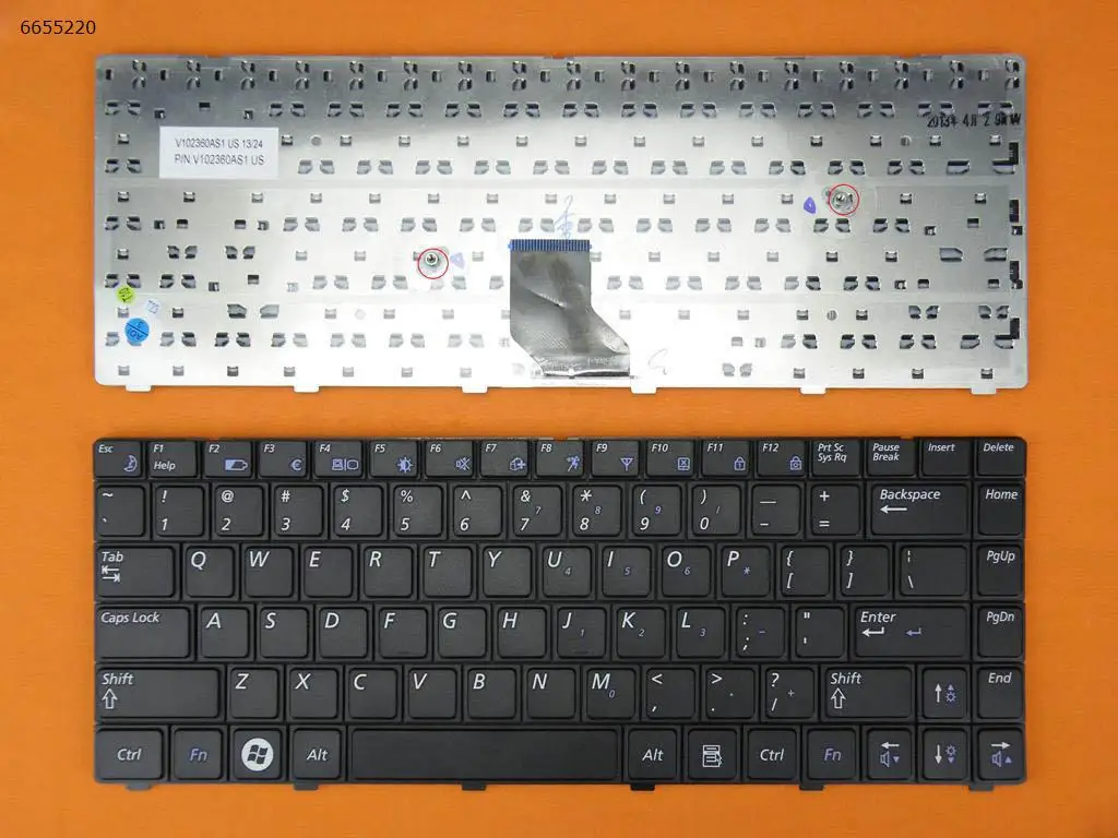 לנו מחשב נייד מקלדת SAMSUNG R520 R522 שחור