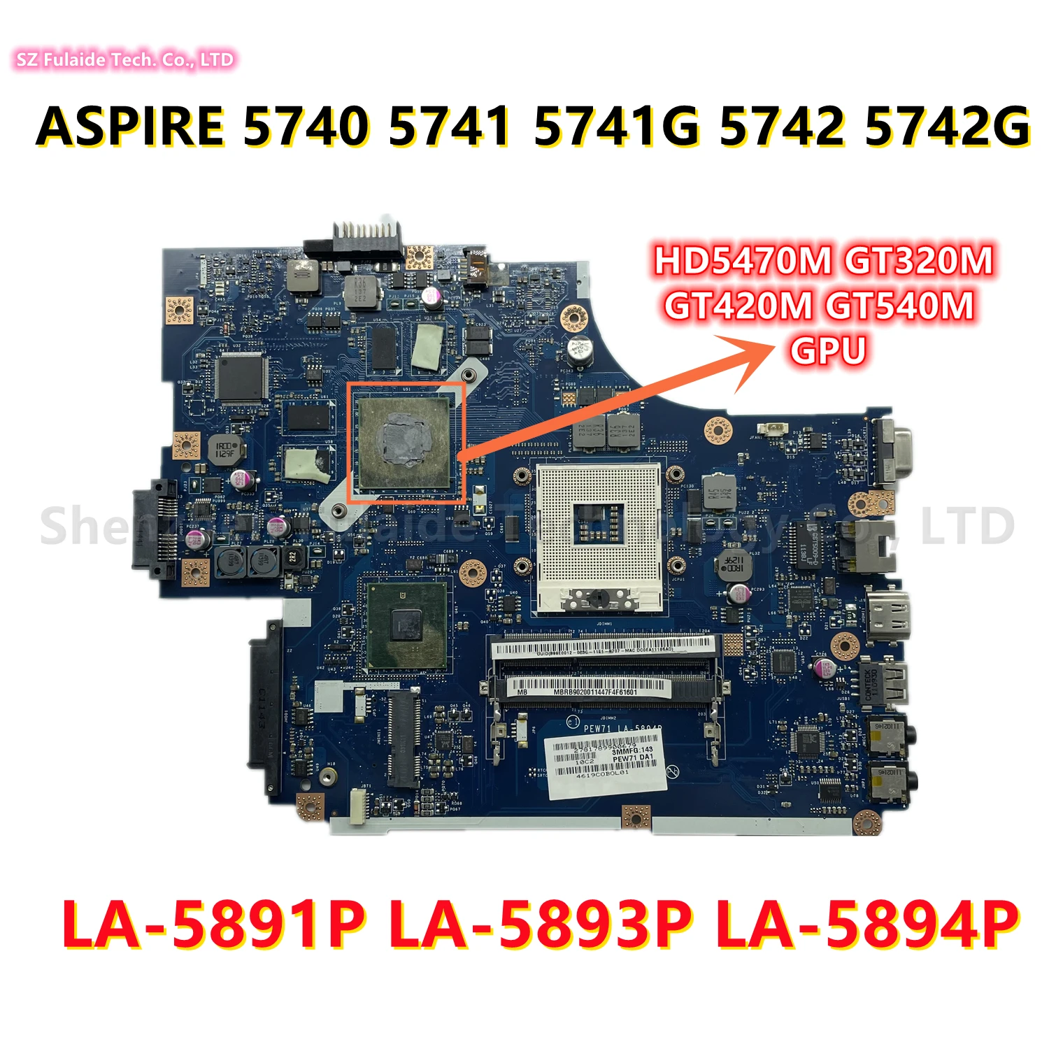 עבור Acer ASPIRE 5740 5741 5741G 5742 5742G מחשב נייד לוח אם עם HD5470M GT320M GT420M GT540M NEW70 לה-5891P לה-5893P לה-5894P