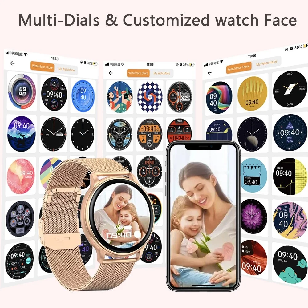 2023-G35 Bluetooth לקרוא שעון חכם נשים מותאמות אישית חיוג שעוני גברים ספורט כושר גשש קצב הלב Smartwatch עבור אנדרואיד IOS