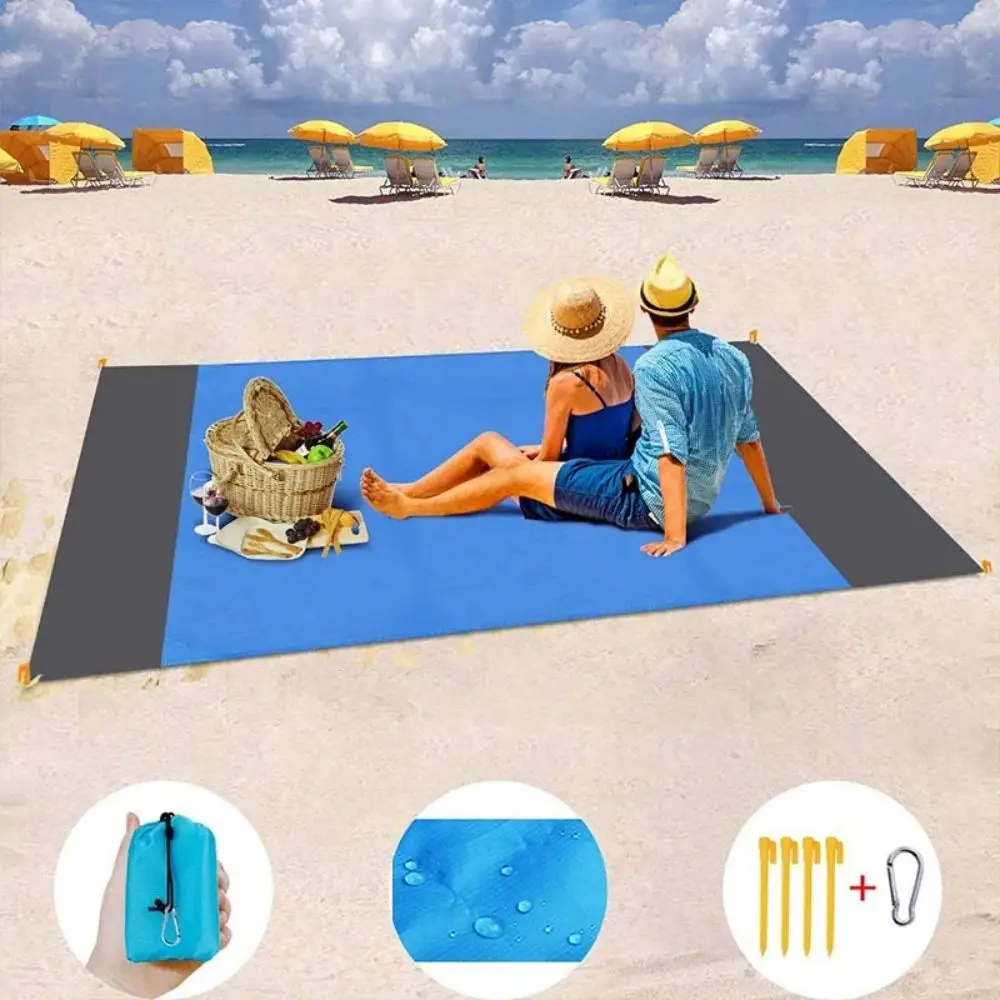 קיפול כיס עמיד למים בחוף שמיכה האולטרה מחצלת קמפינג נייד שמיכת פיקניק Sandproof חיצונית Beach Mat