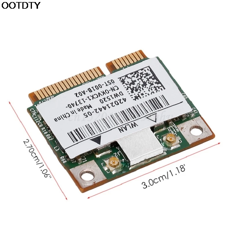 DW1520 Dual Band Wireless צודקת חצי MINI PCI-E BCM943224HMS WIFI כרטיס עבור DELL
