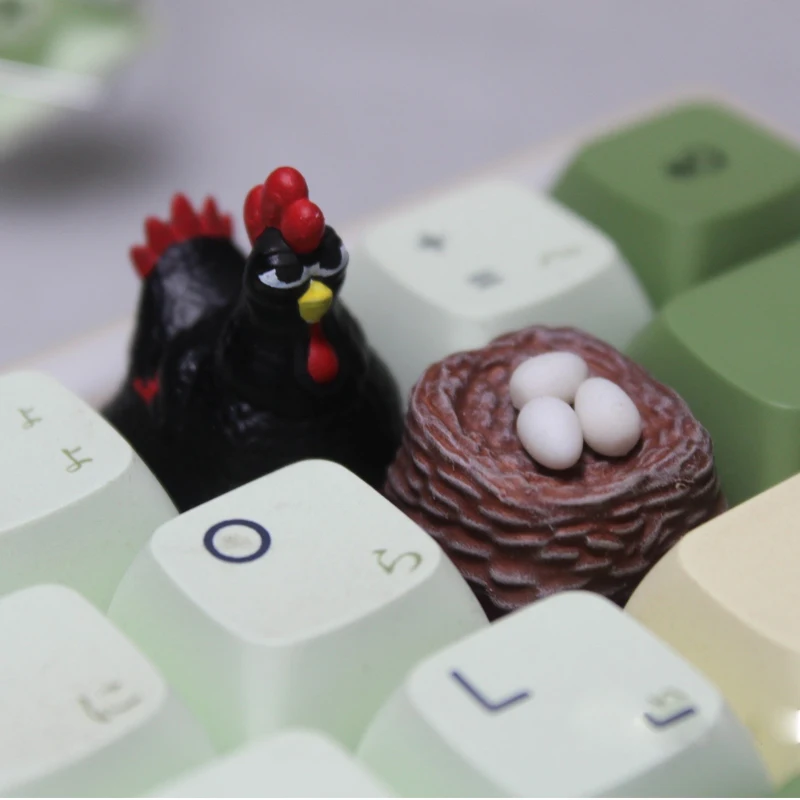 עוף שחור Keycap 3D מותאמת אישית ESC R4 ביצה בקן לחצות ציר אביזרי מחשב משחק מכני מקש מקלדת