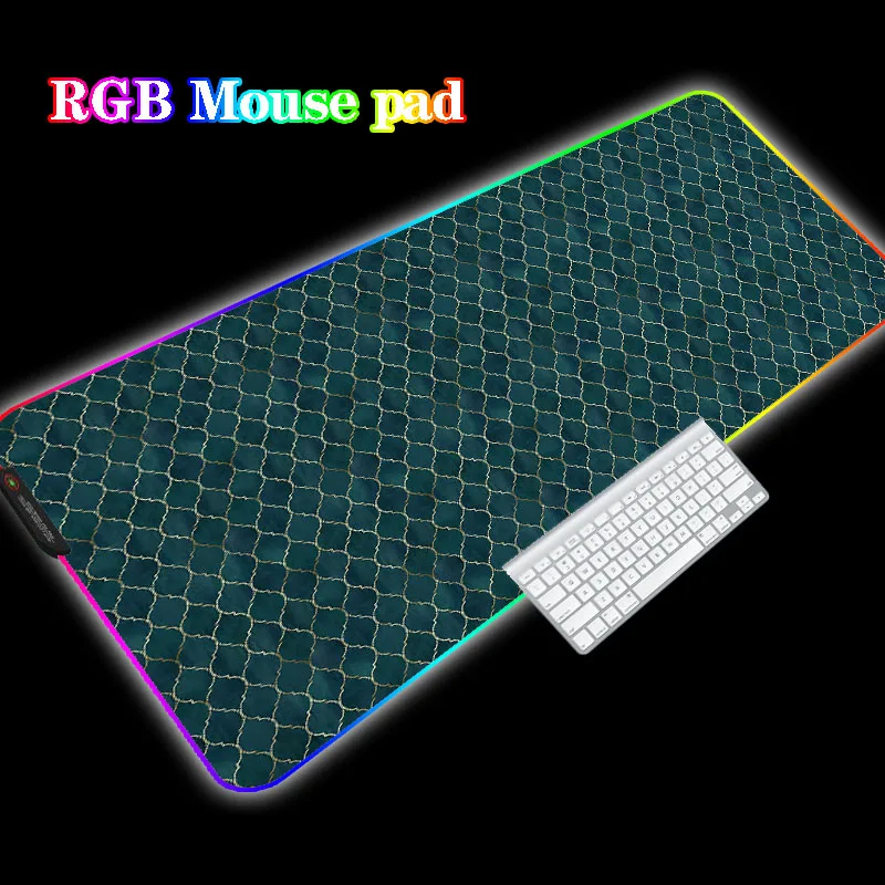 כחול כהה קטנים מרובים סריג המשחק RGB משטח עכבר מחשב שולחן משטח עכבר XxL משטח עכבר LED גיימר Mause, השטיח CS משטח השולחן