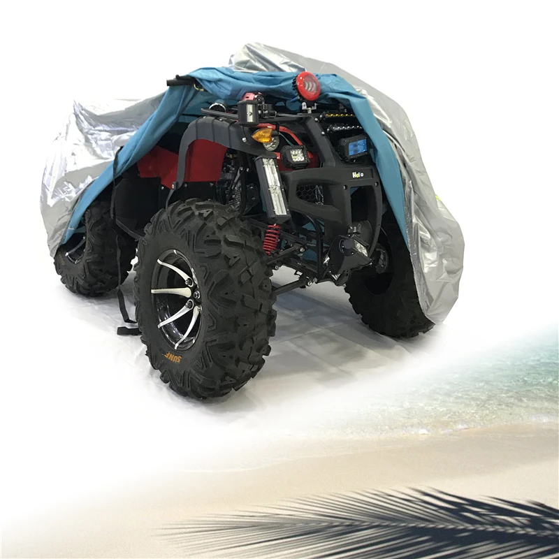 M L XL 2XL 3XL כסף אוניברסלי חוף מועדון אופנועים טרקטורונים כיסוי מגן עמיד למים שמש גשם אנטי-UV על קטנוע אופנוע Kart