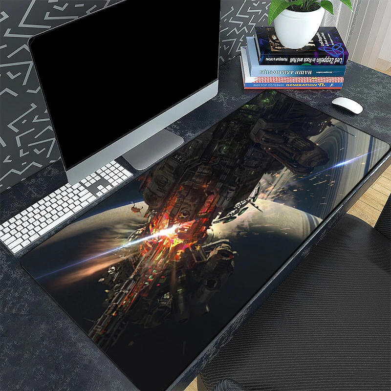 Mousepad Sci-Fi חלל היקום השולחן מחצלת Mause משטח גדול עכבר גיימר מקלדת משחקים רפידות ואביזרים מגן המחשב