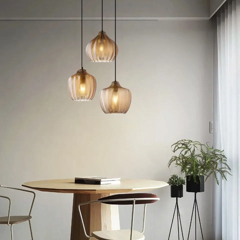 נורדי זכוכית תליון אור-אור יוקרה מודרני יצירתי פשוט אישיות מסעדה בית קפה המנורה בסלון מטבח קישוט