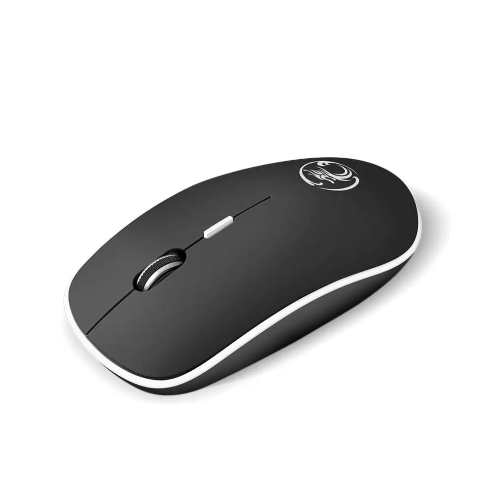 1600dpi מחשב Mause נייד, עכברים למחשב עכבר אופטי עם מקלט Usb שחור/לבן על המחשב עכבר אלחוטי 2.4 ghz 4 כפתורים
