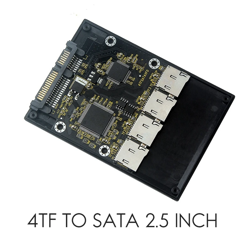 2.5 אינץ ' 4 TF SATA כרטיס מתאם, מתוצרת עצמית SSD Solid State Drive, עבור מיקרו SD כדי SATA קבוצת פשיטה כרטיס