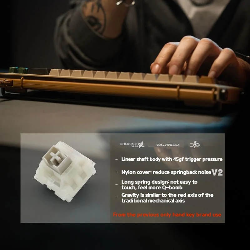 האנזו סטטי קבל V2 מכני מקלדת 65% רגל מתכת סד Bluetooth קווי מסוג-c אביזרי מחשב משחק המקלדת
