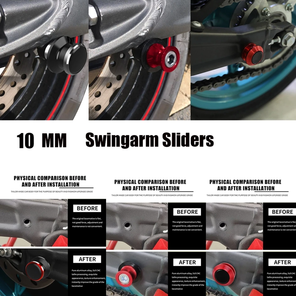 10MM Swingarm מדפיסה האחורי לעמוד ברגים מחוונים CF MOTO GT650 650GT 650 GT gt 2019 2020 2021 2022 2023 אופנוע אביזרים