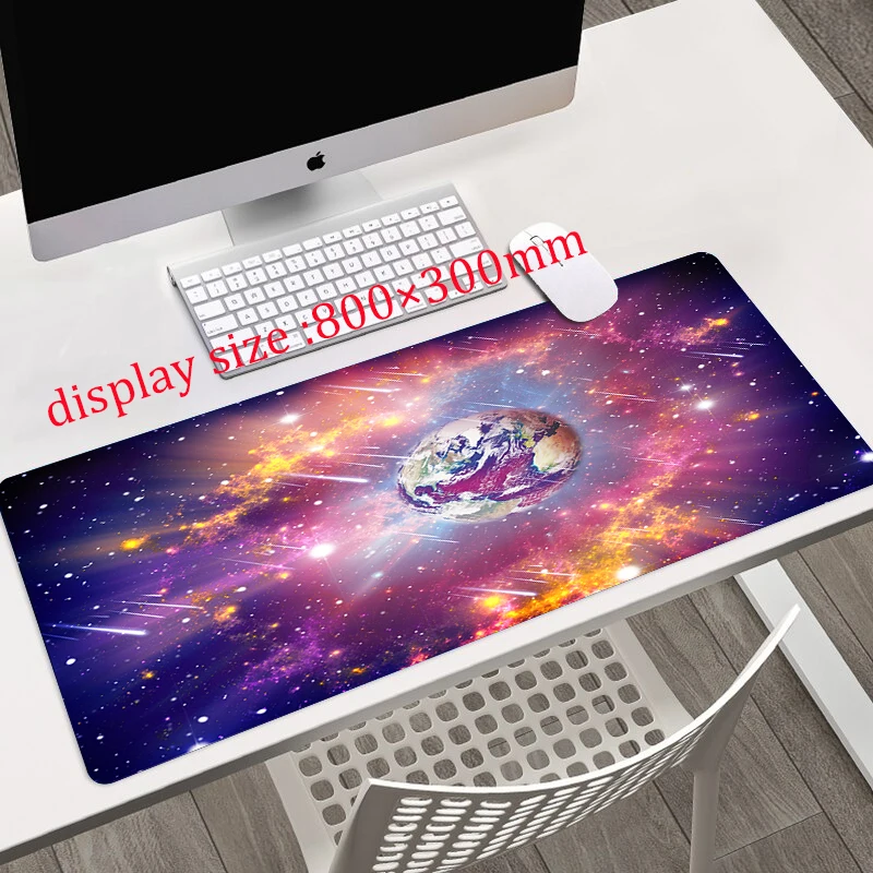Galaxy אמנות הדפסה XL משטח עכבר גיימר אביזר חם גדול נעילת מחשב קצה המקלדת מחצלת אנימה דברים מוזרים Dropshipping