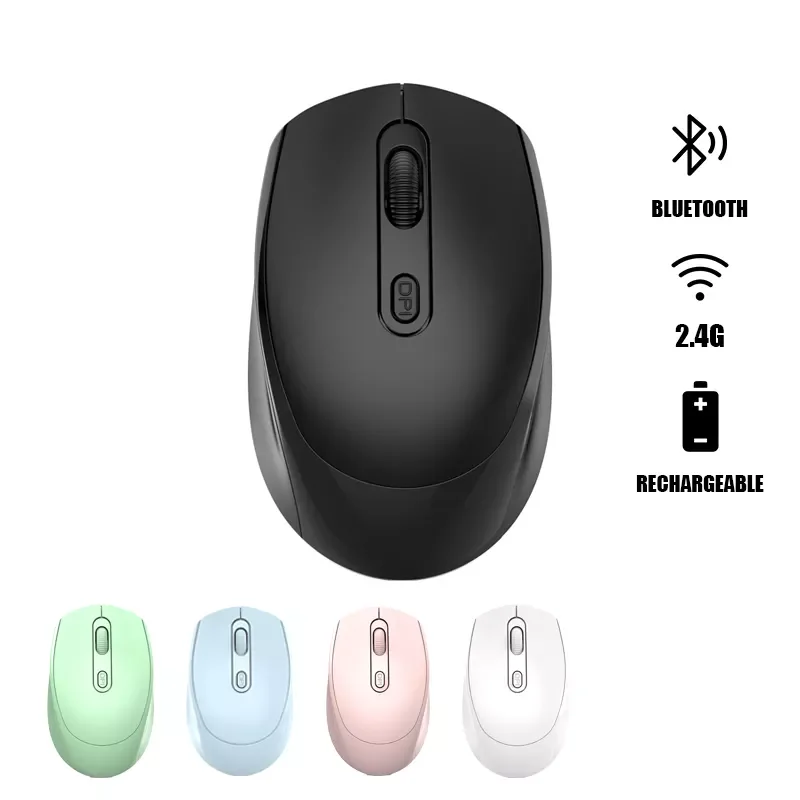 עכבר אלחוטי Bluetooth 2.4 G Dual-mode המחשב עכבר אופטי נטענת USB שקט ארגונומי גיימר Mause למחשב נייד