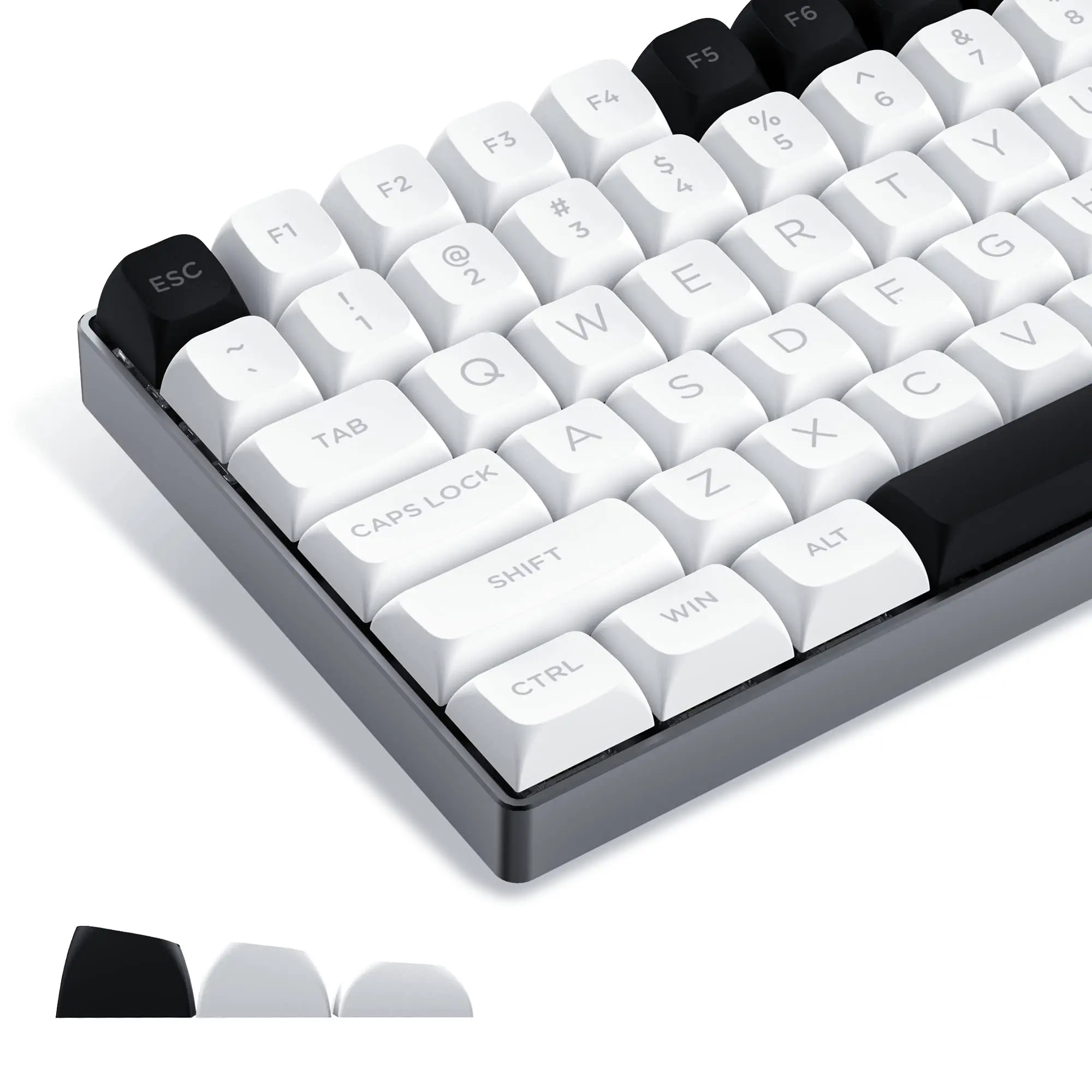 187 מפתח קשת/WOB לבן שחור PBT כפולה נורה Keycaps XVX פרופיל קיט תאורה אחורית מפתח קאפ עבור MX מתגים מכאניים Gaming Keyboard