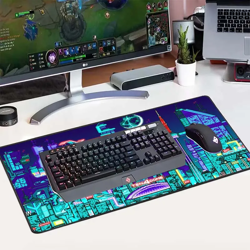אמנות העכבר מחצלות שולחנות מחשב שולחן מחצלת Mousepad גיימר משחקים Pad Pc ארון משחקים מקלדת אביזרים למשרד אנימה המורחבת Xxl