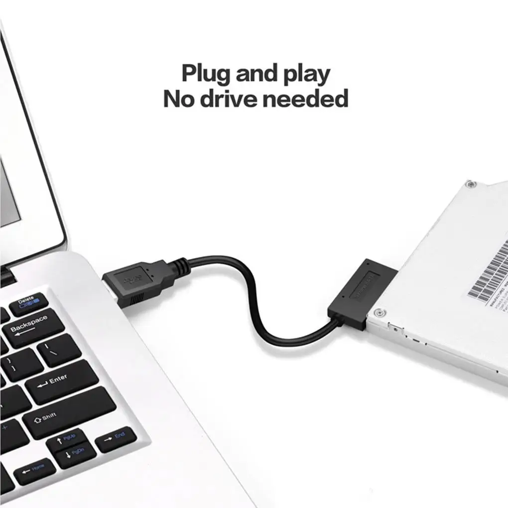 USB3.0 /USB2.0 ל-Mini-Sata 7+6 13Pin מתאם ממיר כבלים עבור המחשב הנייד CD/DVD ROM דק נסיעה