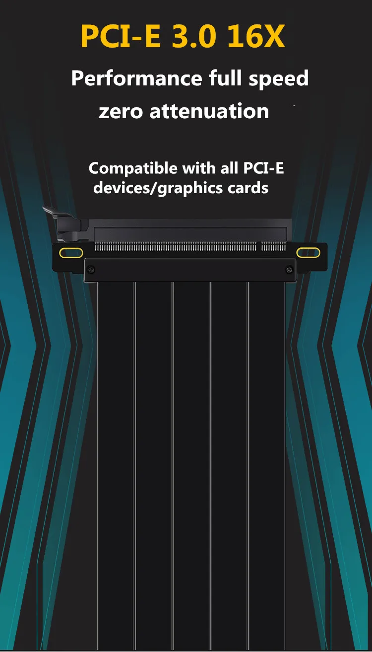 PCIe 3.0 16X כבל מאריך כבל 90 מעלות, 180 מעלות PCI-E Express 16X כדי 16X קמה כרטיס גמיש סרט Extender