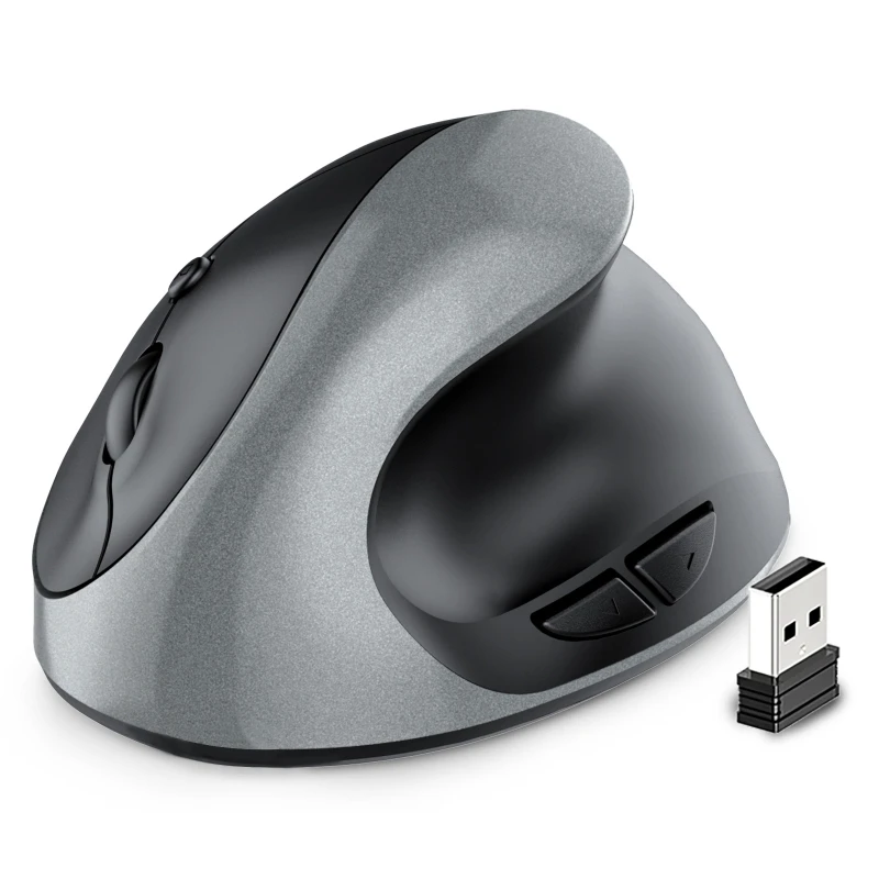 1x סוללת AA מופעל אנכי עכבר אלחוטי עכבר ארגונומי למחשב נייד T3EB