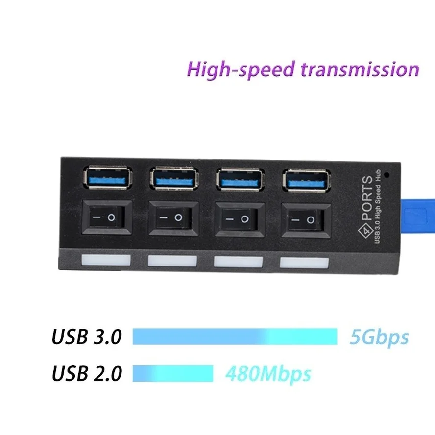 USB 3.0 Hub 5Gbps במהירות גבוהה רב מפצל USB 3 