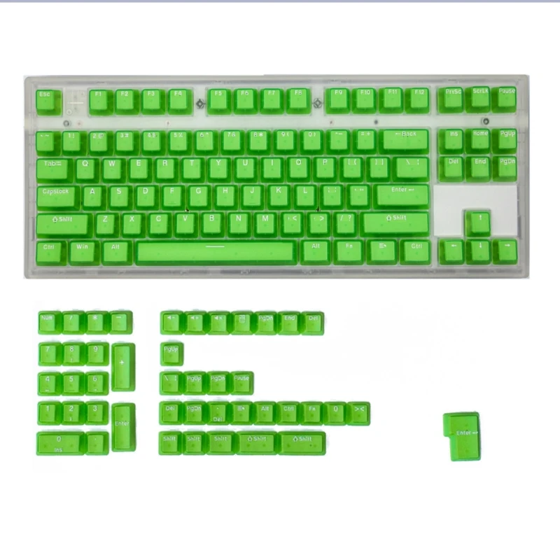 131PCS עם תאורה אחורית Keycaps OEM כפול בצבע להגדיר Keycap על המשחק מכני מקלדת 108 104 980 96 87