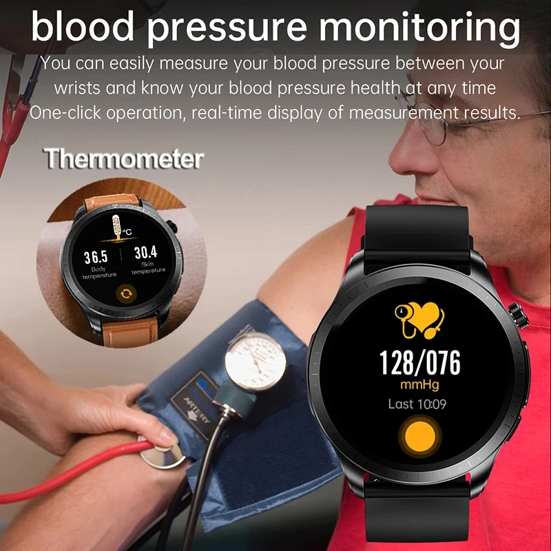 סוכר בדם שעון חכם גברים א בריאות Smartwatch קצב הלב לחץ דם עמיד למים כושר גשש שעונים עבור אנדרואיד ios