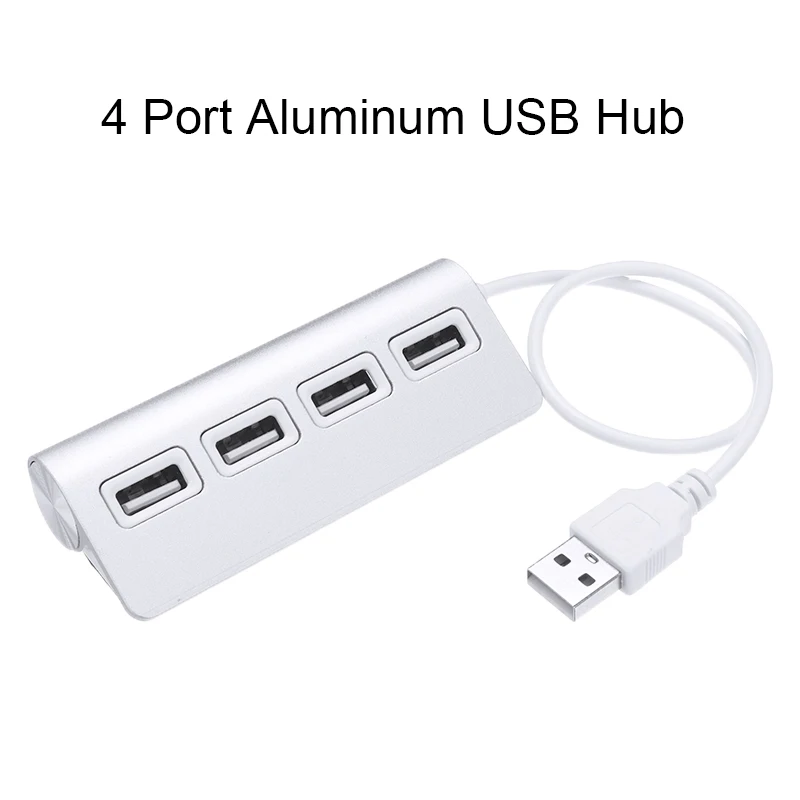 4 נמל אלומיניום רכזת USB עם 11 אינץ כבל מסוכך עבור IMac MacBooks מחשב אלקטרוניקה אביזרים